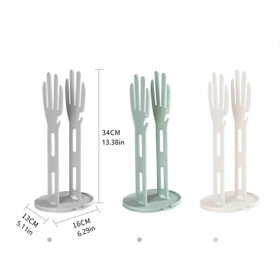 1PC Kitchen Glove Stand Holder Rubber Glover Dryer Rack Towel Holder Drain Countertop Storage Rack Kitchen Sink Accessories T