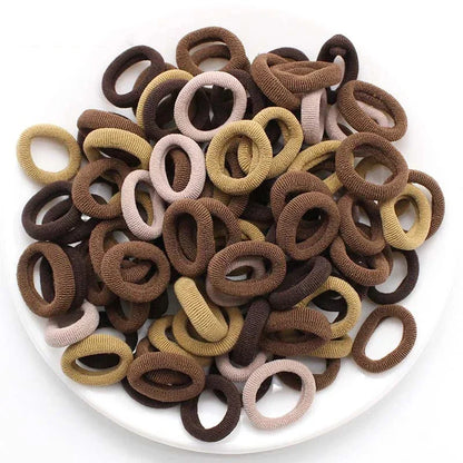 200-1000pcs Women Girls Colorful Nylon Elastic Hair Bands Ponytail Hold Small Hair Tie Rubber Bands Scrunchie Hair Accessorie