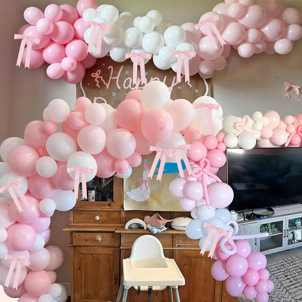 Pastel Pink Balloons Garland White Pink Balloon Arch Kit Wedding Anniversary Bride Shower Baby Shower Birthday Party Decorati