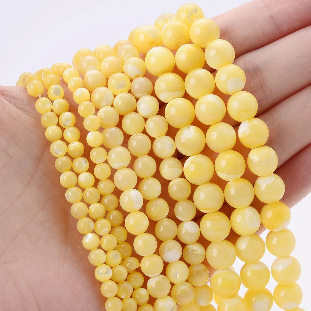 Natural Freshwater Shell Pearls Beads Round Loose Spacer Beads for Jewelry Making DIY Bracelet Necklace Accessories 4 6 8 10m