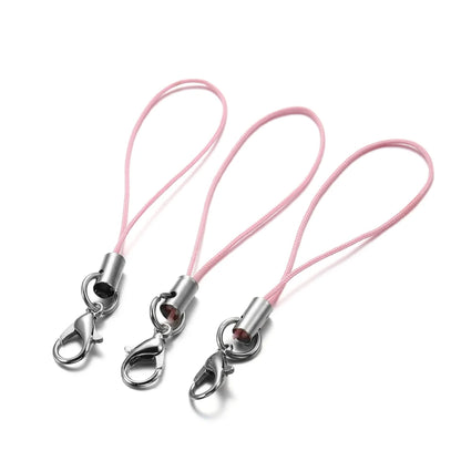 20/50/100Pcs Lanyard Lariat Strap Cords Lobster Clasp Rope Keychain Hooks Mobile Set Charms Keyring Pendant Key Ring Accessor