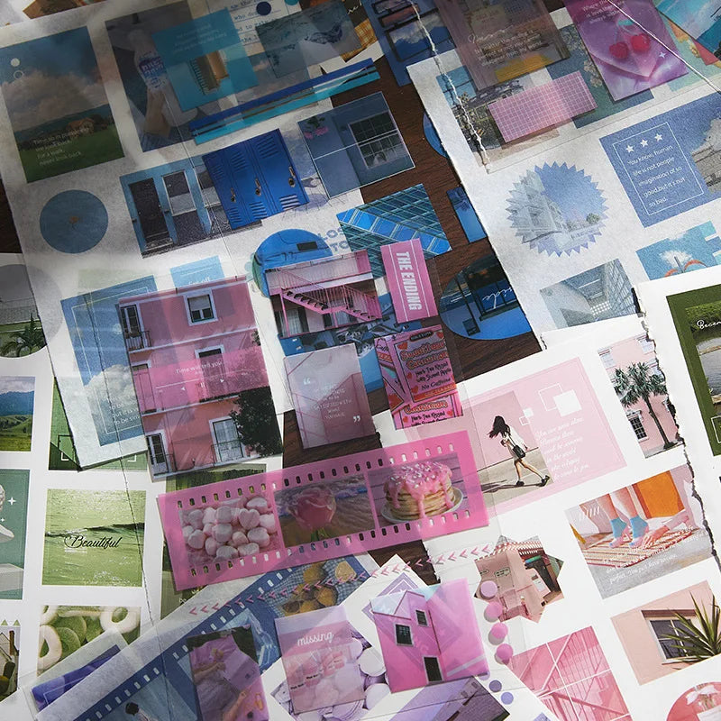 Stickers Book Landscape Decorative Decal Film Impression Seal For DIY Diary Planner Scrapbook Album School Supplies Stationer