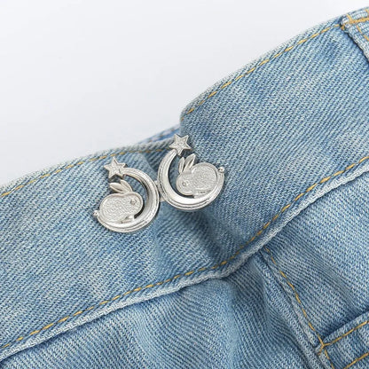 Jeans Button Adjustable Clips for Pant Skirts Waist Tightener Buckle Snap Button Adjuster Butterfly Pin Button Clothing Suppl
