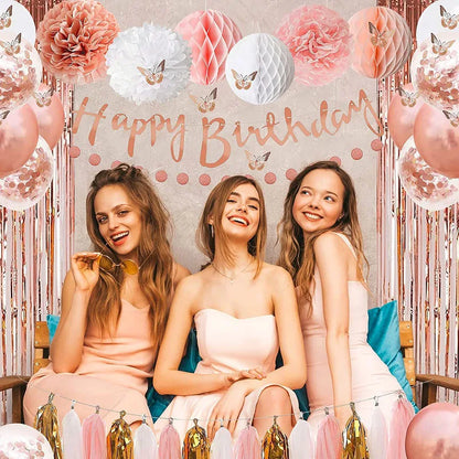5pcs Wedding Decorative Paper Pompoms Pom Poms Flower Ball Party Home Decor Tissue Baby Shower Birthday Christmas DIY Decorat
