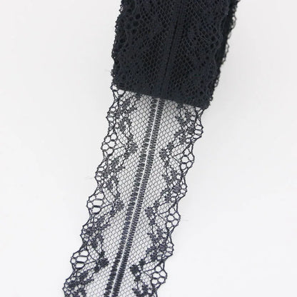 (10 yards/roll) Black lace fabric ribbon Webbing Decoration Lovely gift packing Material