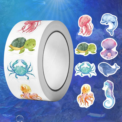 500 Pcs/roll Bee Stickers Teacher Reward Stickers Cute Animal Stickers School Supplies Incentives Roll Sticker