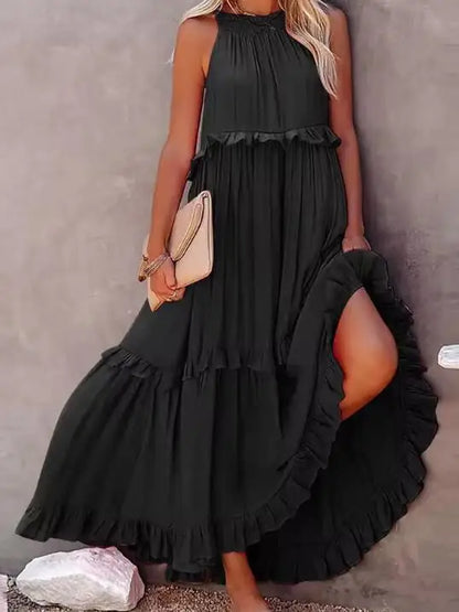 Lotus leaf edge dresses for women