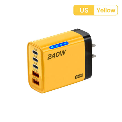 5 Ports USB C PD Charger Quick Charge 3.0 Type C USB Phone Chargers Fast Charging Adapter For iPhone 16 15 Samsung Xiaomi Hua
