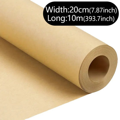 10M Brown Kraft paper eco-friendly packaging paper, Degradable Friendly Paper Packaging Materials Bouquet Gift Box Craft Pape