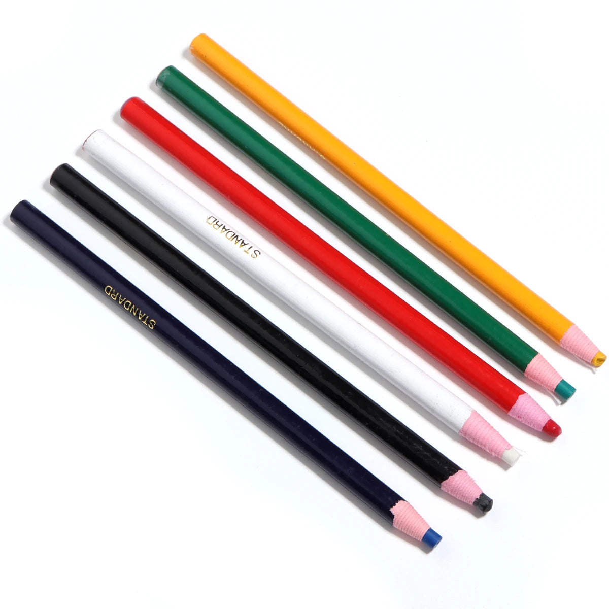 6pcs Multicolor Fabric Cloth Marker Pencils Cut-free Sewing Chalk Tailor Pen for Garment Leather Marking Crayon Sewing Tools 