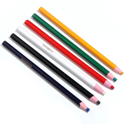 6pcs Multicolor Fabric Cloth Marker Pencils Cut-free Sewing Chalk Tailor Pen for Garment Leather Marking Crayon Sewing Tools 