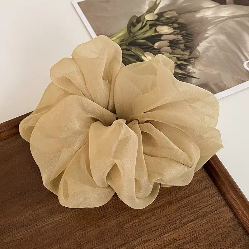 Large Mesh Hair Rope for Women Simple and Fashiona Does Not Hurt The Hair Hair Rope Cute Girl High Ponytail Scrunchie