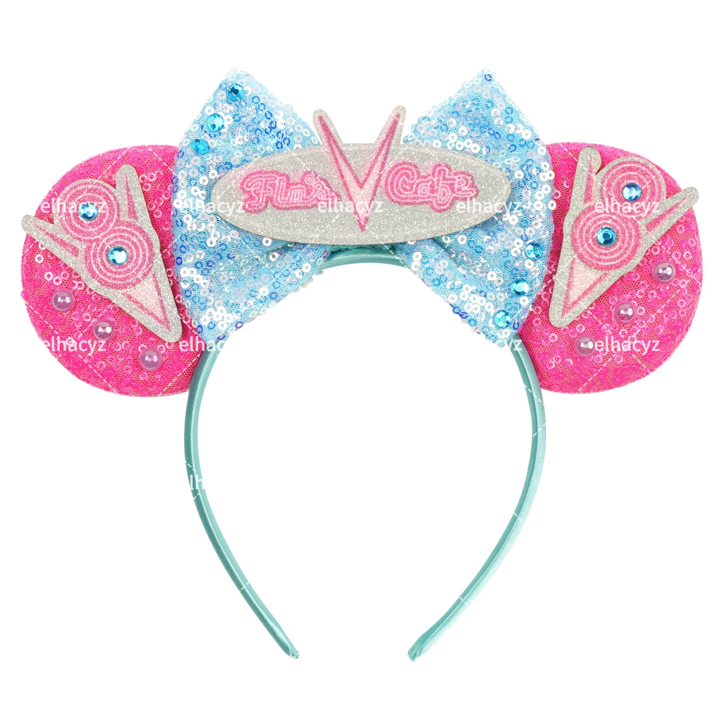 New Christmas Halloween Mouse Ears Headband Cartoon Sequin Bows Headband Birthday Party Princess Cosplay Costume For Women Ad