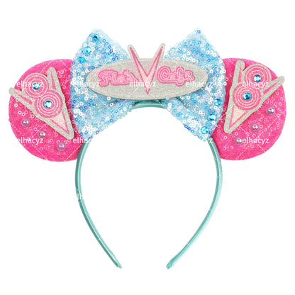 New Christmas Halloween Mouse Ears Headband Cartoon Sequin Bows Headband Birthday Party Princess Cosplay Costume For Women Ad