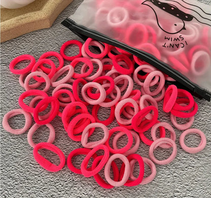 50/100Pcs Colorful Nylon Hair Bands for Children Scrunchie Hair Ties Rubber Band Kids Elastic Hair Leagues Girl Hair Accessor