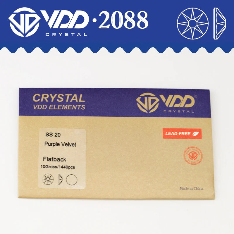 VDD SS16-SS30 High Quality AAAAA 2088 Rhinestones Crystal Flatback 8 Big 8 Small 16cut Stones For DIY Crafts Nail Art Decorat