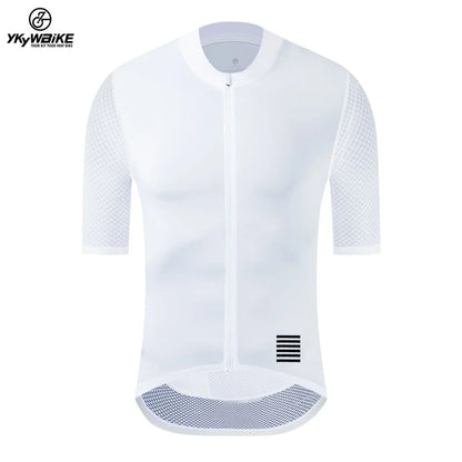 YKYWBIKE Summer Men’s Pro Cycling Jersey Breathable Mtb Shorts Sleeve Bicycle Clothing Pockets Mountain Cycling Road Bike