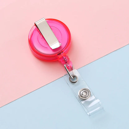 Retractable Steel Cord Pull Reel Keychains Spring Buckle Clasp Wire Rope Key Ring Recoil ID Card Holder Key Chain Multiple To