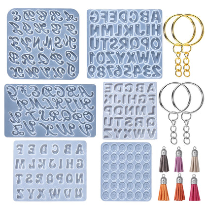 Alphabet Epoxy Resin Silicone Mold Letter Number Mould DIY Keychain Earring Pendant Epoxy Resin Jewelry Crafts Casting Mold