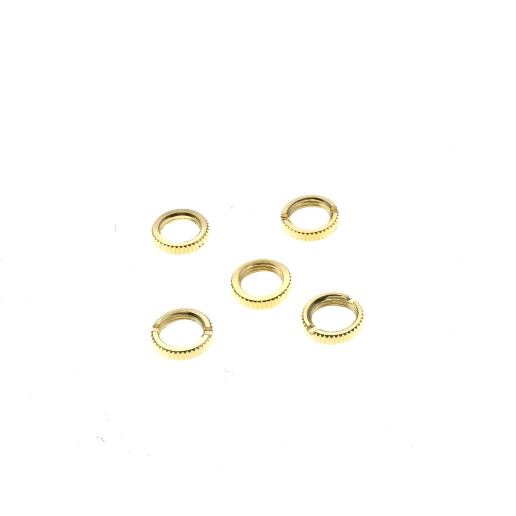 100pcs 3.5mm silver/gold knurled nuts /silver hex nuts - gold knurled nut