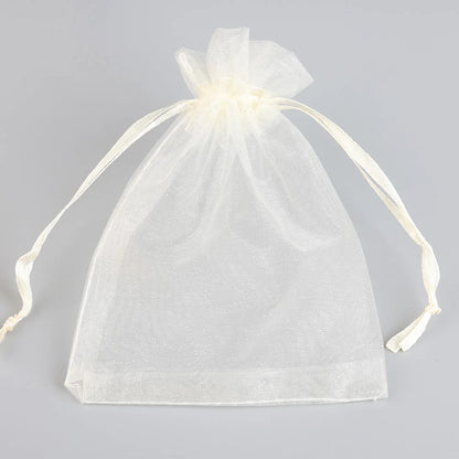 50/100pcs Colorful Organza Gift Bag 5x7 7x9 9x12 10x15 13x18cm Party Wedding Favors Candy Jewelry Packaging Drawstring pouche