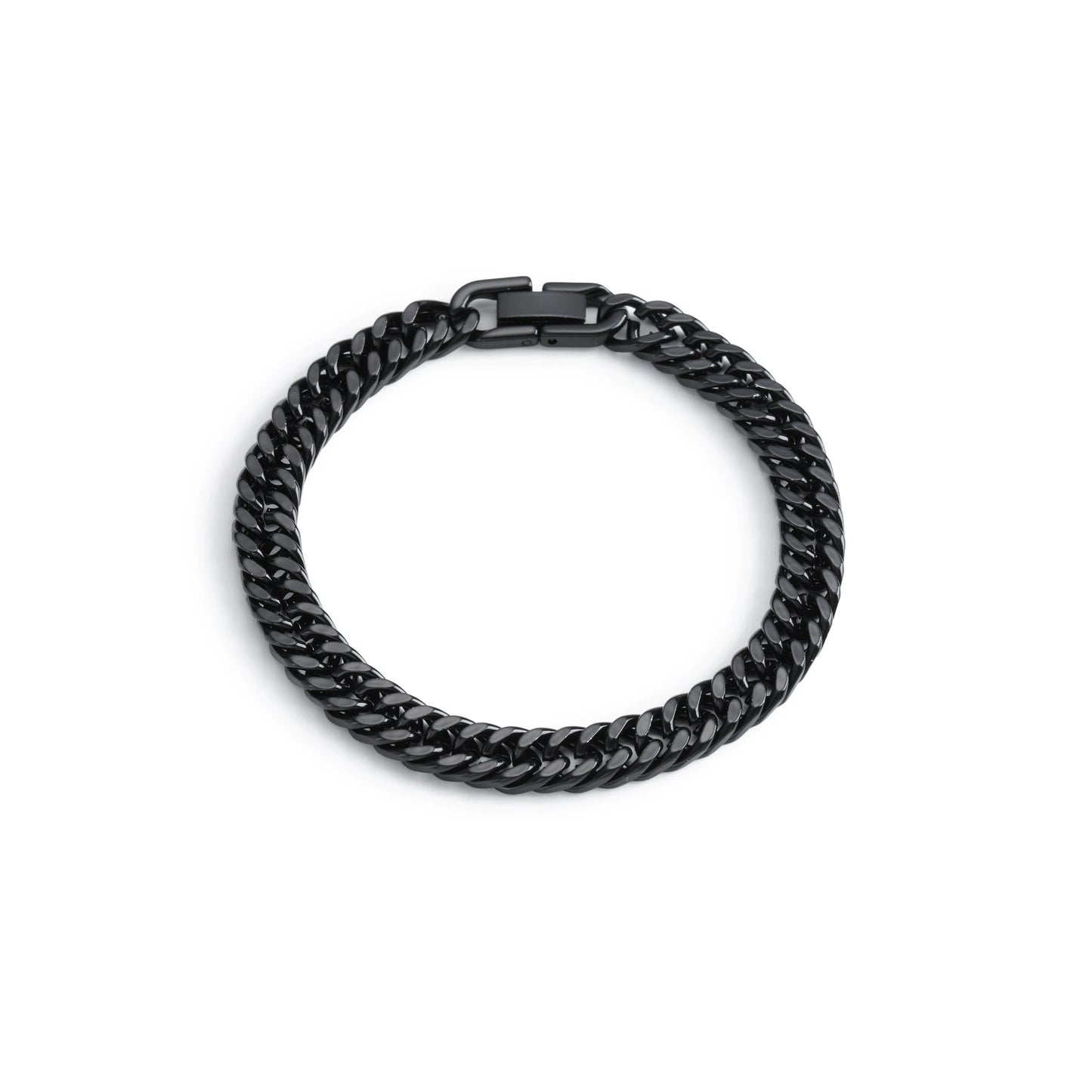 Stainless Steel Braided Double Row Front and Rear Fish Scale Alloy Magnetic Buckle Bracelet with Keel Jewelry New Model - Dou