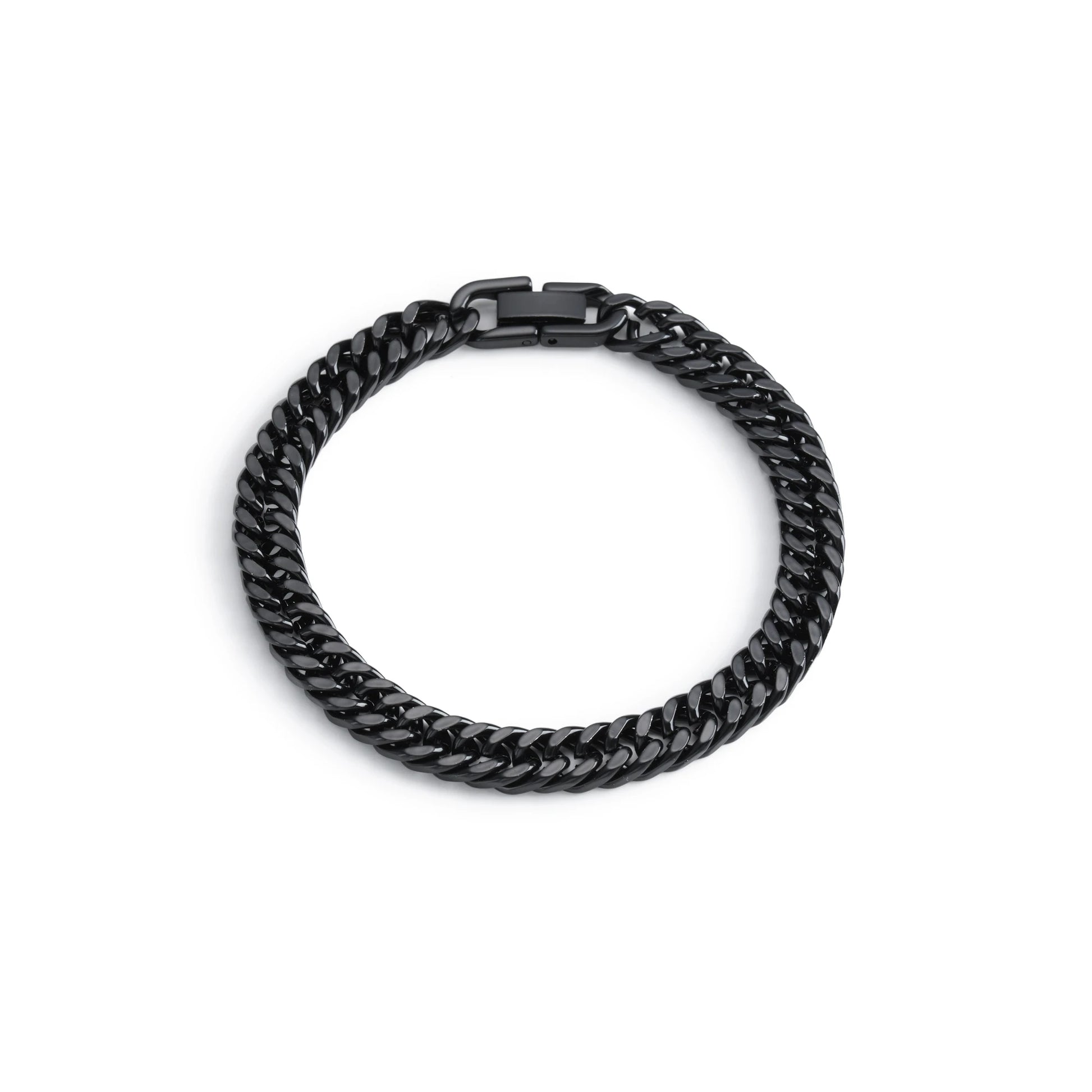 Stainless Steel Braided Double Row Front and Rear Fish Scale Alloy Magnetic Buckle Bracelet with Keel Jewelry New Model - Dou