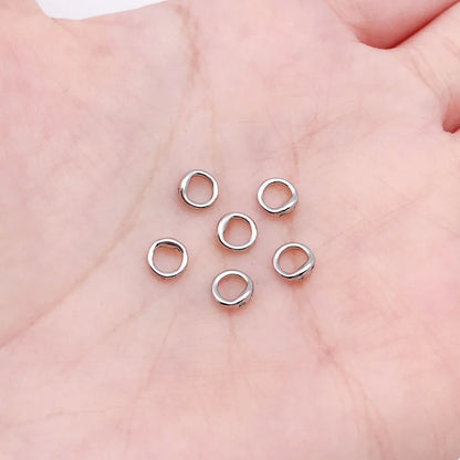 10pcs 18K Real Gold Plated Brass Metal Crimp End Beads, Jewelry End Caps Connector for DIY Jewelry Making Accessories