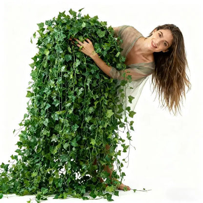 24 PCS Total 19m/755inch Ivy Garland for Home Living Room Wall Decoration Artificial Greenery Vine for Wedding Party Decor