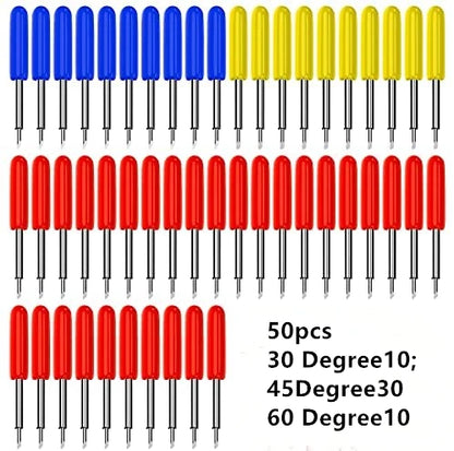 30/45/60 Degrees Replacement Blades For Roland Cricut Plotter Blade Knife Cutter Blades For Power Tools Cutting Plotter 50PCS