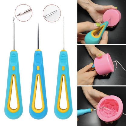 Candle Mold Punch Tool Silicone Mould Hand Drill Equipment Practical Gadget Punch Needle Candle Wick Tool Candle Making Suppl