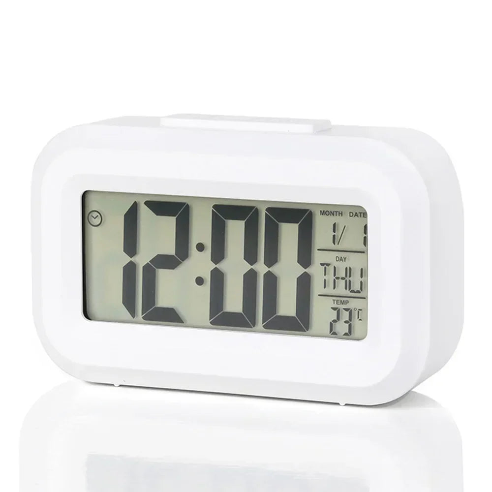 Led Digital Alarm Clock Backlight Data Times Calendar Desktop Multi-function Electronic Bedroom Decoration Desk Decorations W