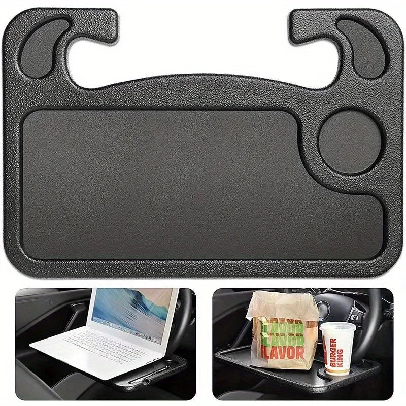 1pc Multifunctional Car Steering Wheel Tray Table Steering Wheel Storage Rack Storage Board Card Table Car Mounted Dining Tra