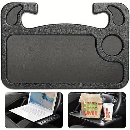 1pc Multifunctional Car Steering Wheel Tray Table Steering Wheel Storage Rack Storage Board Card Table Car Mounted Dining Tra