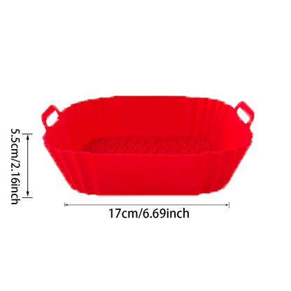 Silicone Air Fryer Liners Pot,Airfryer Basket Cooking Gadgets ,Reusable Baking Tray Non-stick Pizza Pan Oven Kitchen Accessor