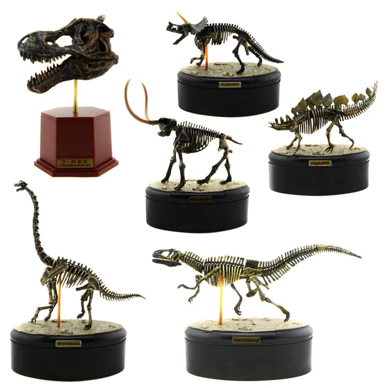 Dinosaur Skeleton Fossil ABS Assembly Dinosaurs Toys Model Building Kits Collection Jurassi Park T-rex Skull Decoration Craft