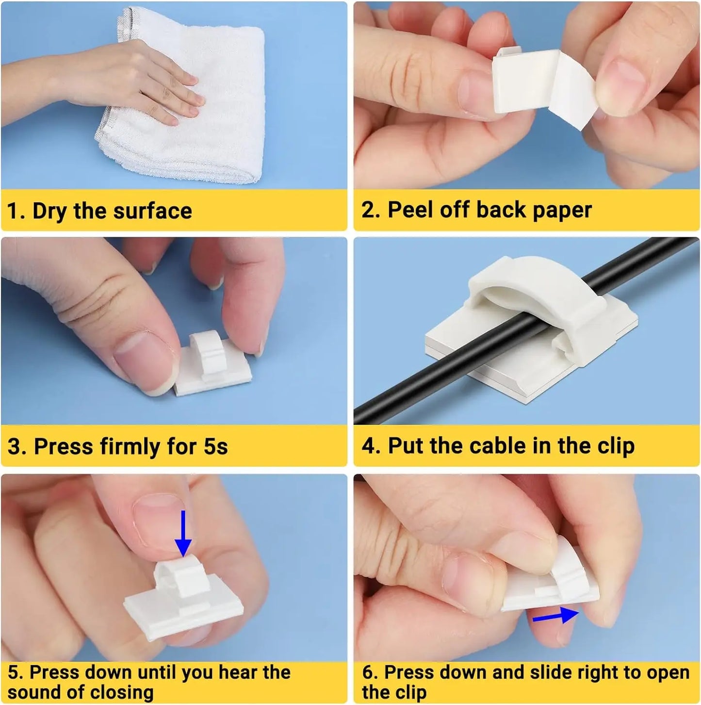 30pcs Cable Organizer Clips Cord Holder Desktop Workstation Wire Manager USB Charging Data Line Bobbin Winder Cable Managemen