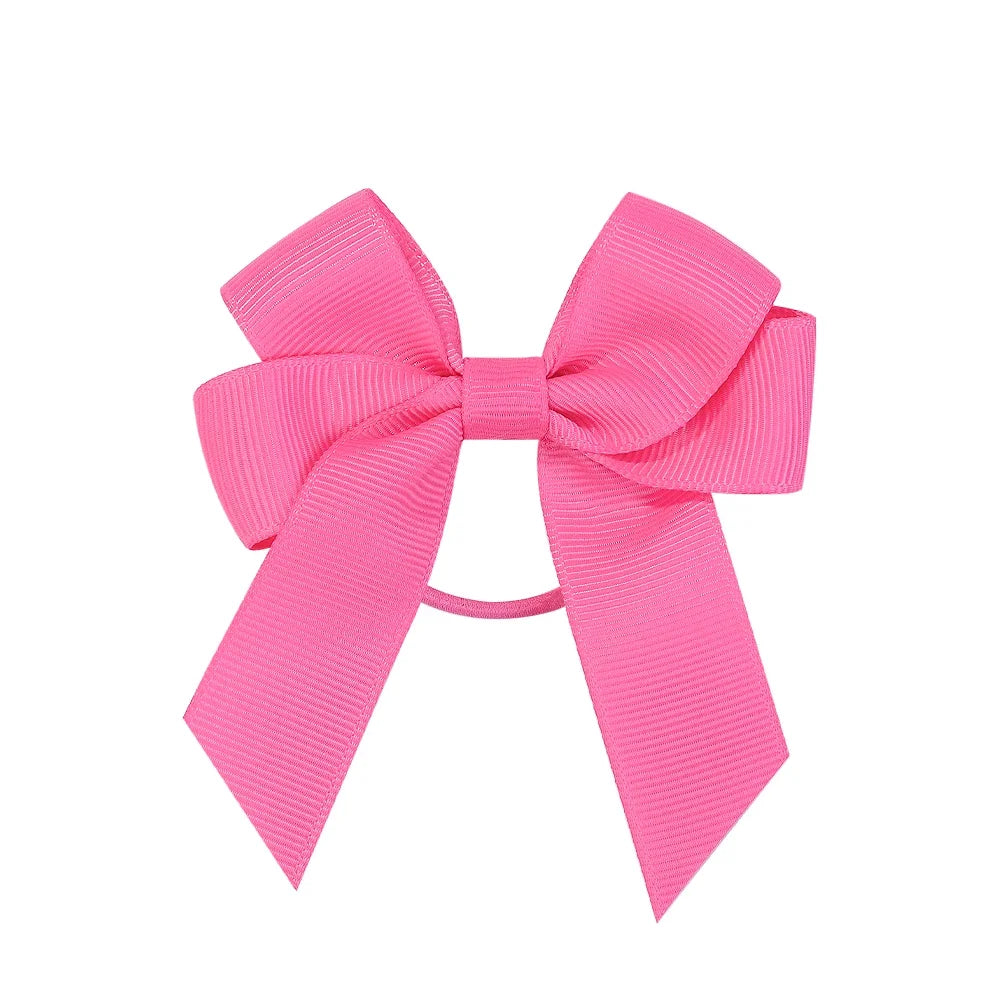 3.15inches Solid Color Hair Ribbon Hair Band for Girls Toddler Cheer Up Bows Head Rope Kids Headwear Ponytail Hair Accessorie