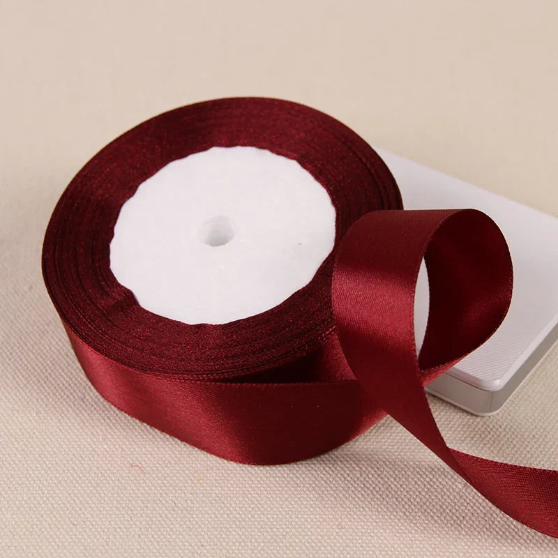 6/10/15/20/25/40/50mm Satin Ribbons DIY Artificial Crafts Wedding Party Supplies Handicraft Sewing Accessories Material 22met