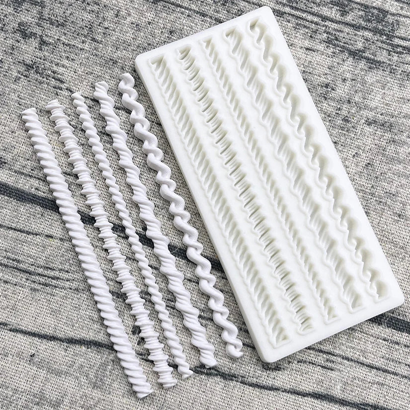 Five Ropes Silicone Sugarcraft Mold Resin Tools Cupcake Baking Mould Fondant Cake Decorating Tools