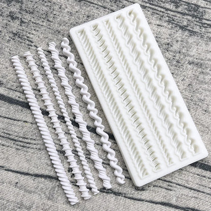 Five Ropes Silicone Sugarcraft Mold Resin Tools Cupcake Baking Mould Fondant Cake Decorating Tools