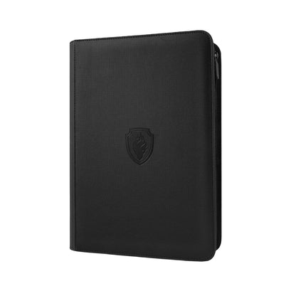 9 Pocket Zipper Card Binder, 360 Trading Card Holder Book, Premium PU Cover Zip Binder for Cards, Durable Side Loading Card -