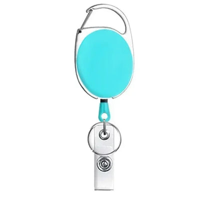 Transparent Cards Slots ID Tag Badge Holder with Badge Reel Cards Storage Organizer Employee Pass Work Card Case Sleeve - Lig