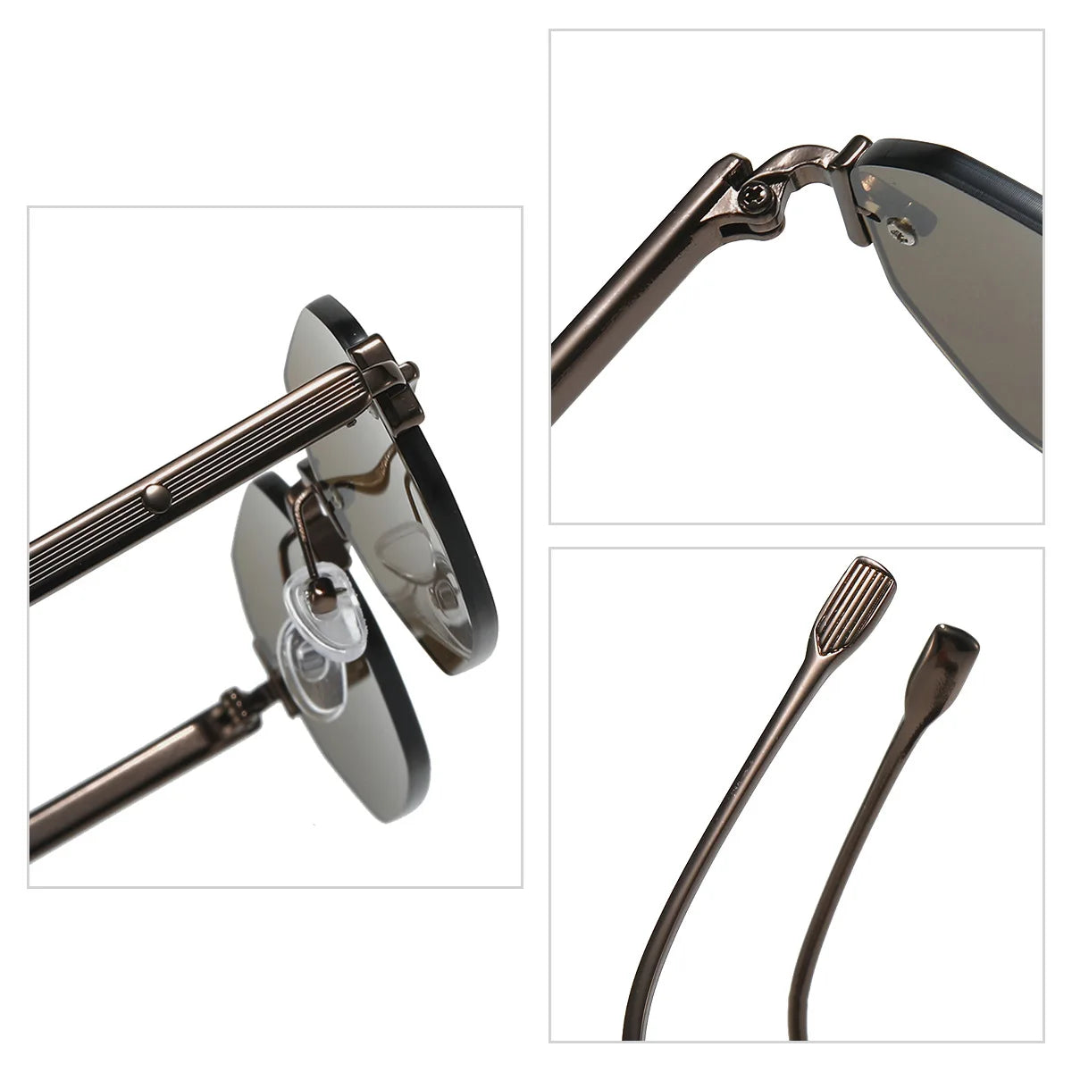 DDDLONG Retro Fashion Rimless Punk Y2k Sunglasses Women Men Sun Glasses Vintage UV400 Outdoor Shades D686