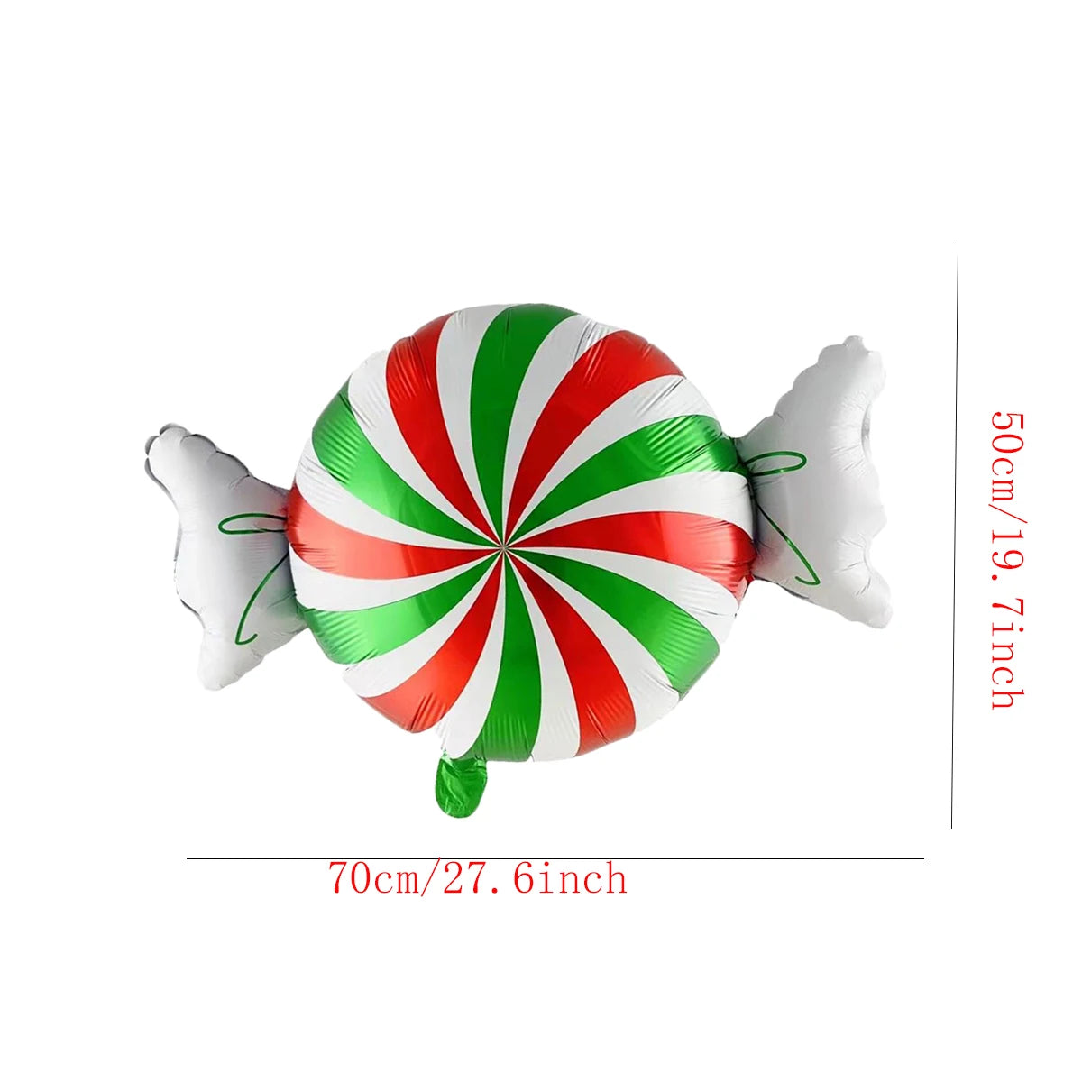 2/5pcs Red Green Christmas Ball Sahpe Foil Balloons Christmas Decorations for home store Party Supplies Navidad 2026 Decor