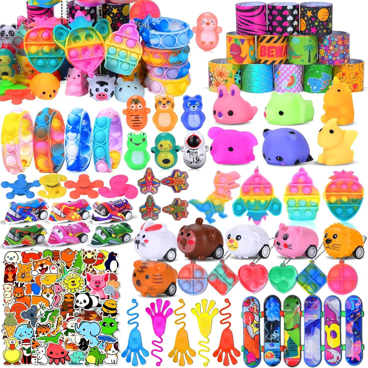 60/120 Pcs Pop Party Favor Toys for Kids, Fidgot Goodie Bag Stuffers, Treasure Box Toys, Pinata Filler, Gifts Classroom Prize