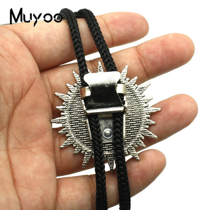BOLO-0087 Fashion Hot Atheist Atheism Symbol Bolo Ties For Men Handmade Atheist Logo Round Glass Dome Slide Fashion Neck Tie