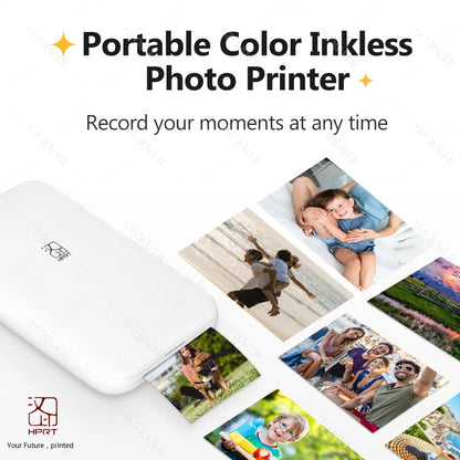 HPRT MT53 Portable Mni Mobile Pocket Printer BT Wireless Photo Printer with Zink Technology 2x3 Inch Color Photo Printer Make