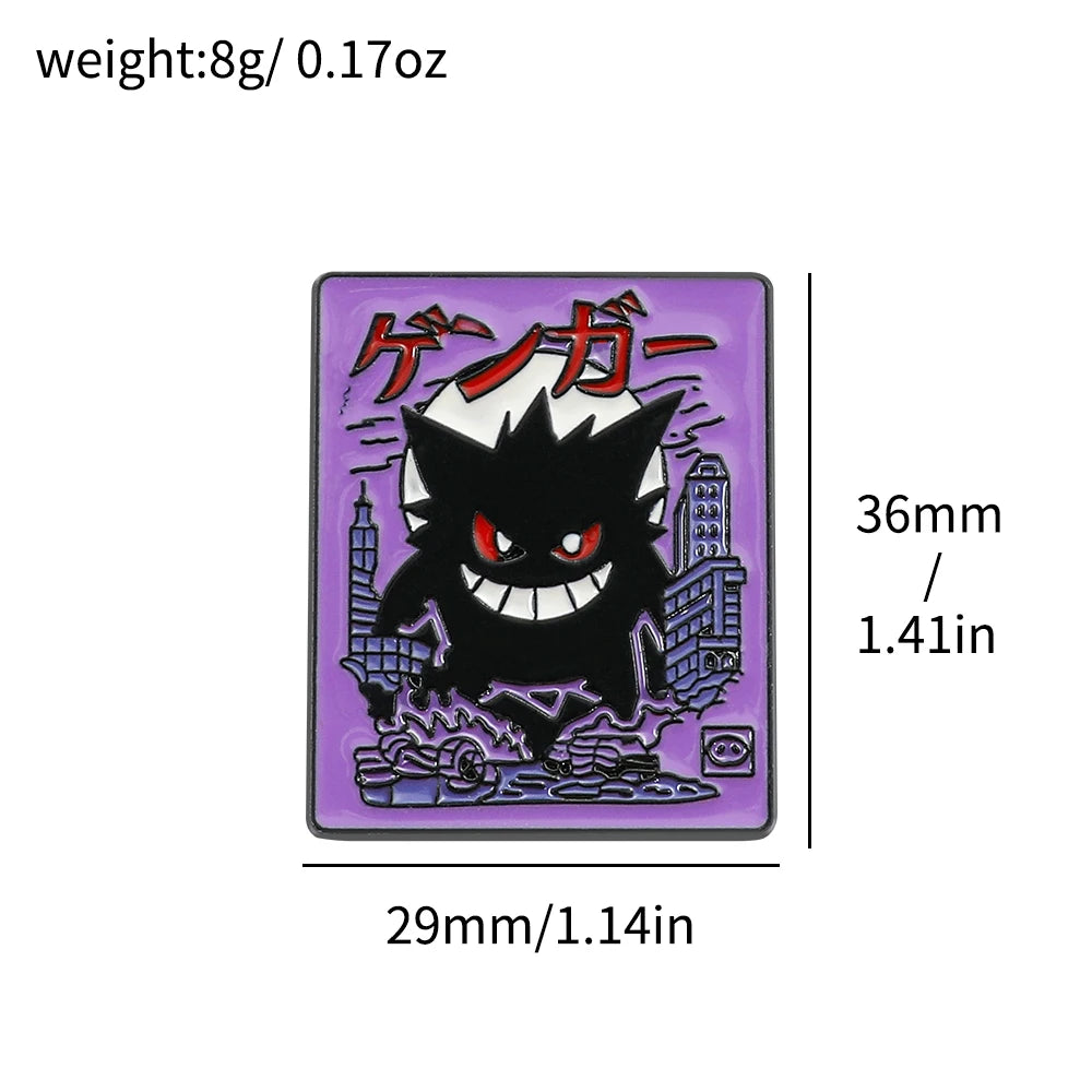 Gengar Cartoon Brooches Anime Enamel Lapel Pins for Backpack Accessories Fans Collection Brooches Jewelry Gift - Gengar 16