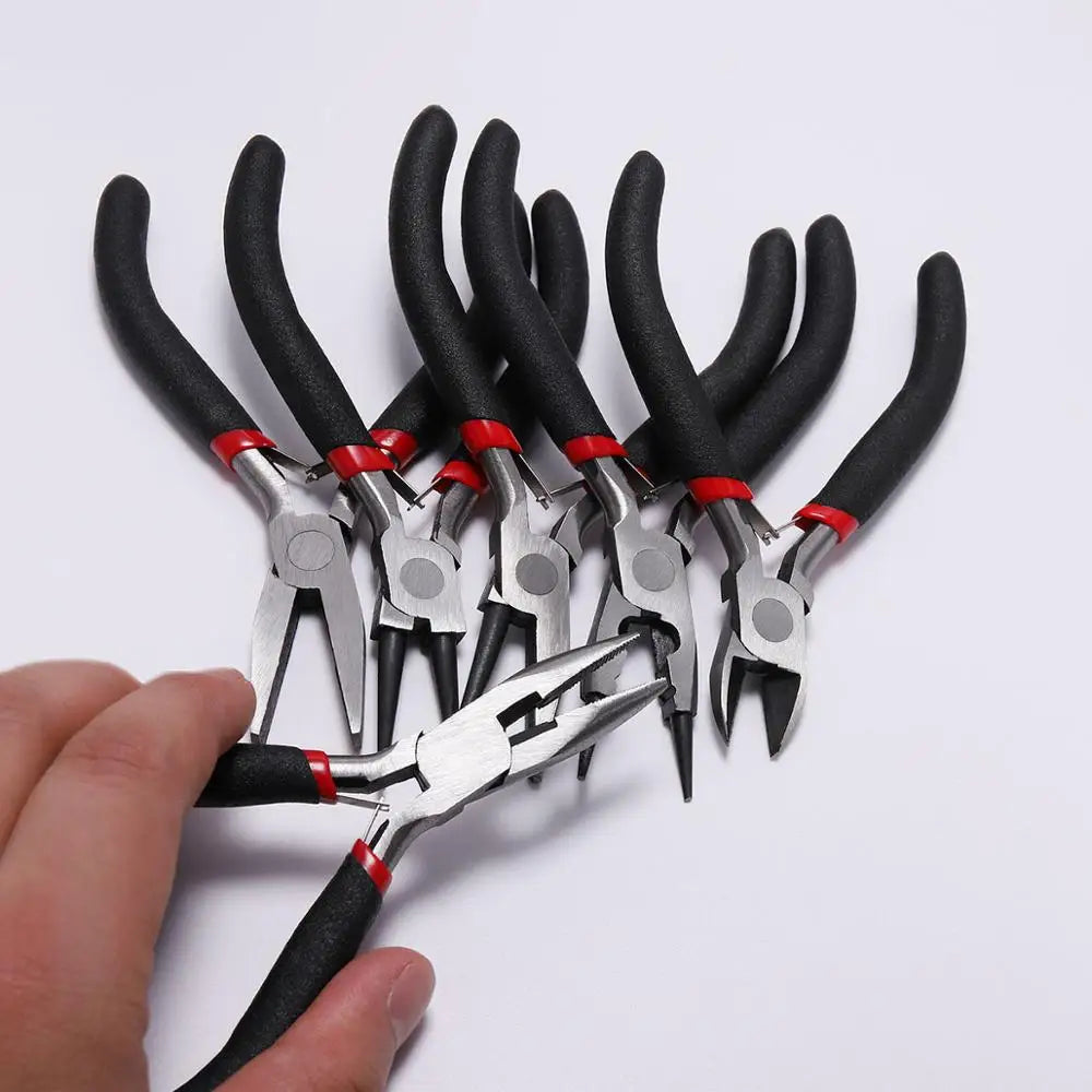 Ferronickel Carbon-Hardened Steel Round Nose End Cutting Jewelry Pliers Tools DIY Equipment Pliers Fit Handcraft Beadwork Rep